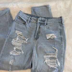 PacSun Light Blue Distressed Mom Jeans
